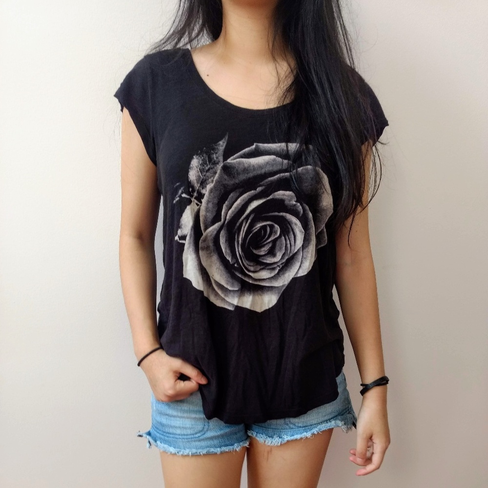 Monochrome Rose Shirt